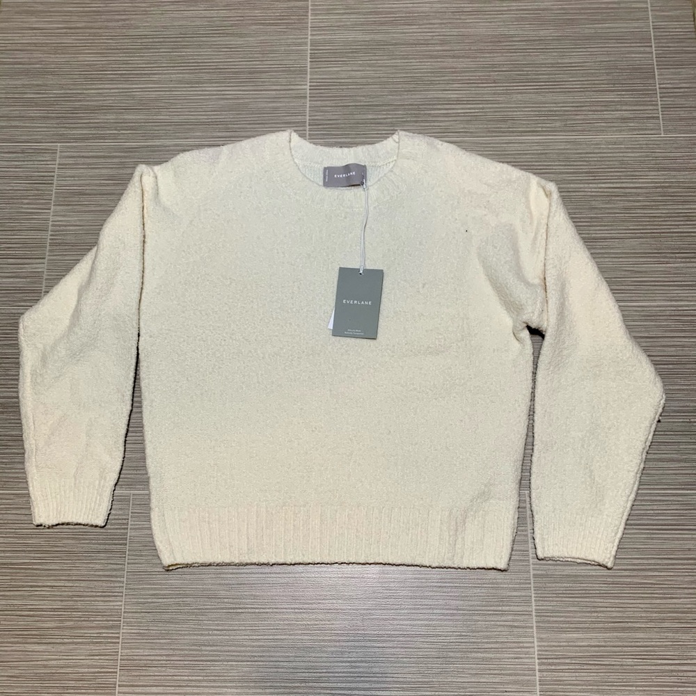 Everlane Women's Cream Crew Neck Sweater